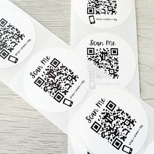 Circle Custom Qr Code Stickers, Thermal Label Stickers for Packaging ...