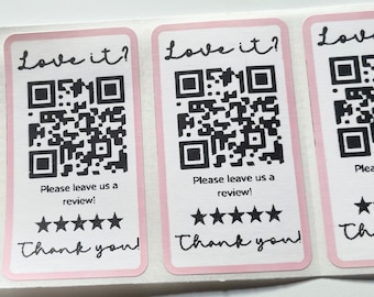 Benutzerdefinierter QR-Code-Review-Aufkleber Produktetikett Personalisiertes Small Business-Verpackungsetikett Produkt-Review Danke QR-Code-Tag Handmade-Artikel