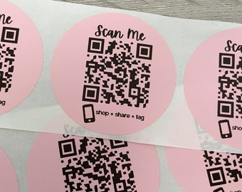 QR-Code Aufkleber Benutzerdefinierter QR-Code Thermodrucker Etikett Instagram Social Media Aufkleber für Small Business Scan Me Aufkleber Danke bestellen