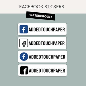 Custom Facebook Stickers Facebook Name Car Sticker Facebook Logo With Name Waterproof Fb Sticker for Shop Business Sticker Decal