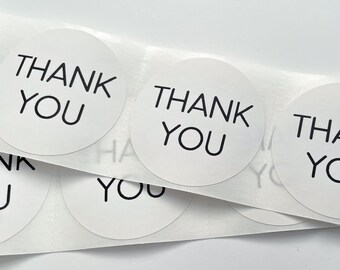 Circle Thank You Stickers, 2" Round Thermal Labels