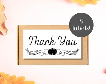 Thermo-Etikettenvorlage PNG Digitales Etikett Danke-Aufkleber Kleinunternehmen Verpackung Lieferungen Kundenbestellung Aufkleber Bundle Digitaler Download