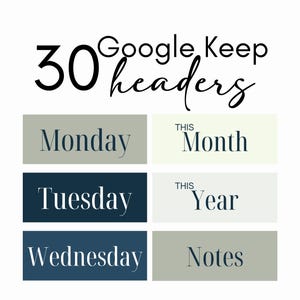 Google Notizen Header Notizen Planer Bildüberschriften für Google Notizen Organisation Minimalistisch Einfache Bildtitel Google Notizen App für Studenten