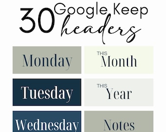 Google Notizen Header Notizen Planer Bildüberschriften für Google Notizen Organisation Minimalistisch Einfache Bildtitel Google Notizen App für Studenten