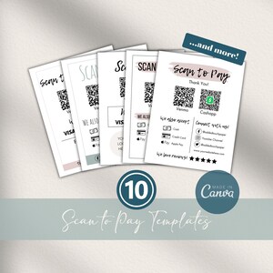 Scan to Pay Templates Custom Payment Qr Code Sign Scan to Pay Sign with Logo Editable Template Canva Printable Sign Small Business Market