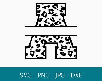 Leopard Print Monogram SVG Alphabet (Digital Download)