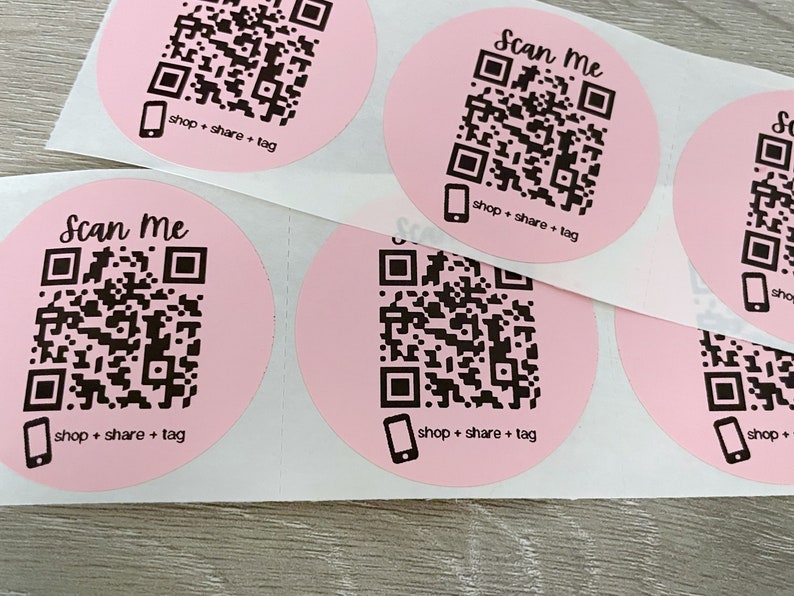 QR Code Stickers Custom QR Code Thermal Printer Label Instagram Social