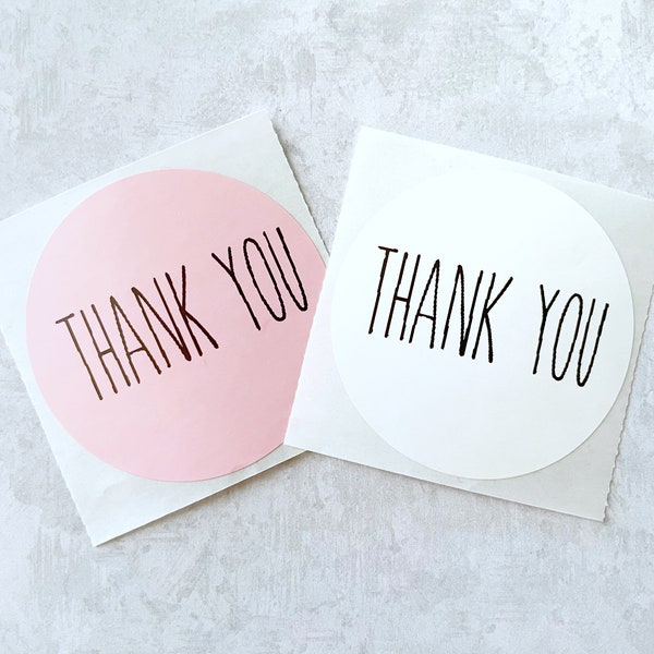 Thank You Stickers Small - Etsy