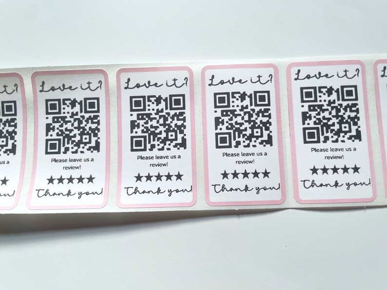 Custom QR Code Review Sticker Product Label Personalized Small Business ...