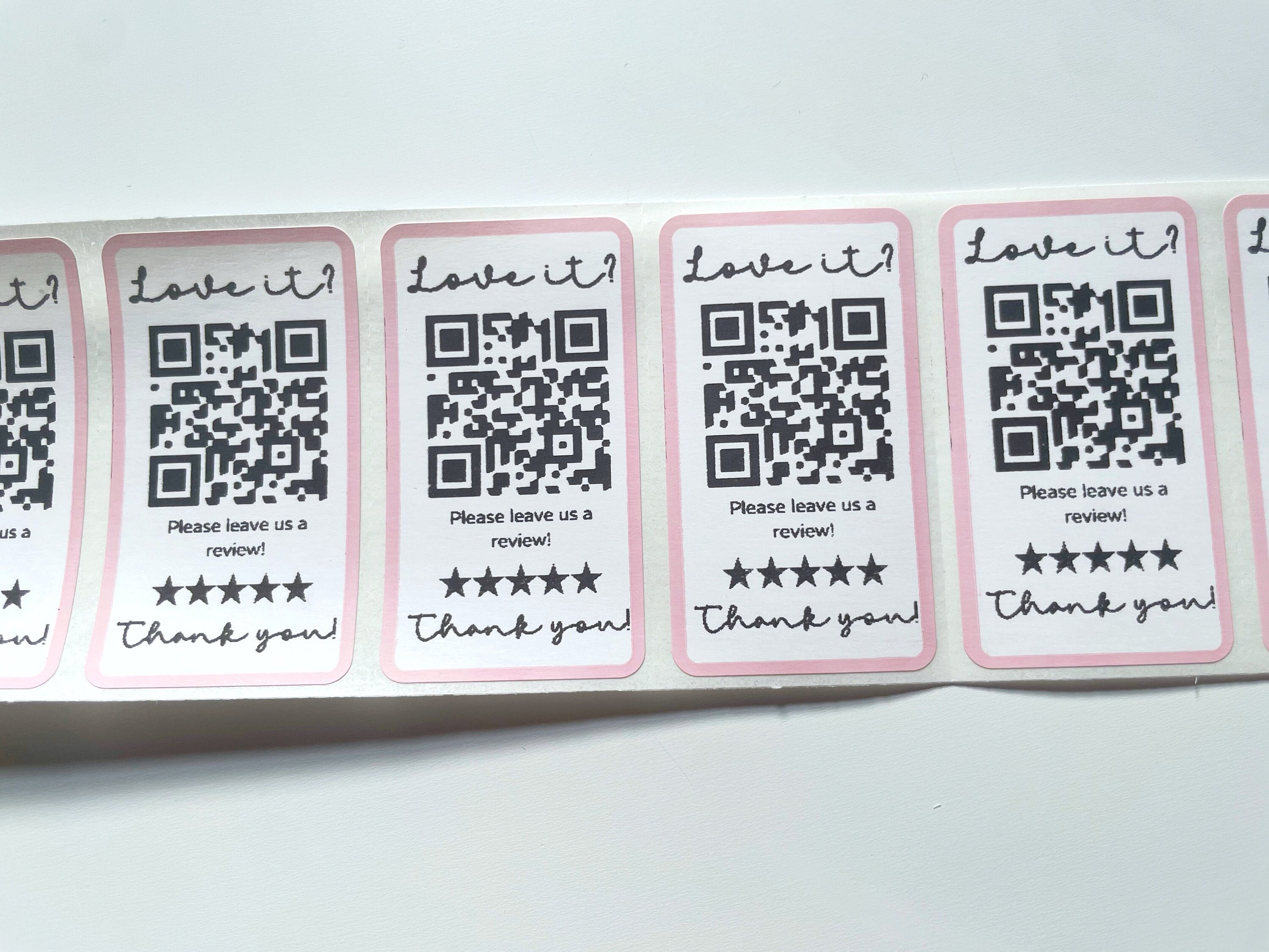 Review Label Custom QR Code Review Sticker Product Label Personalized Small Business ...