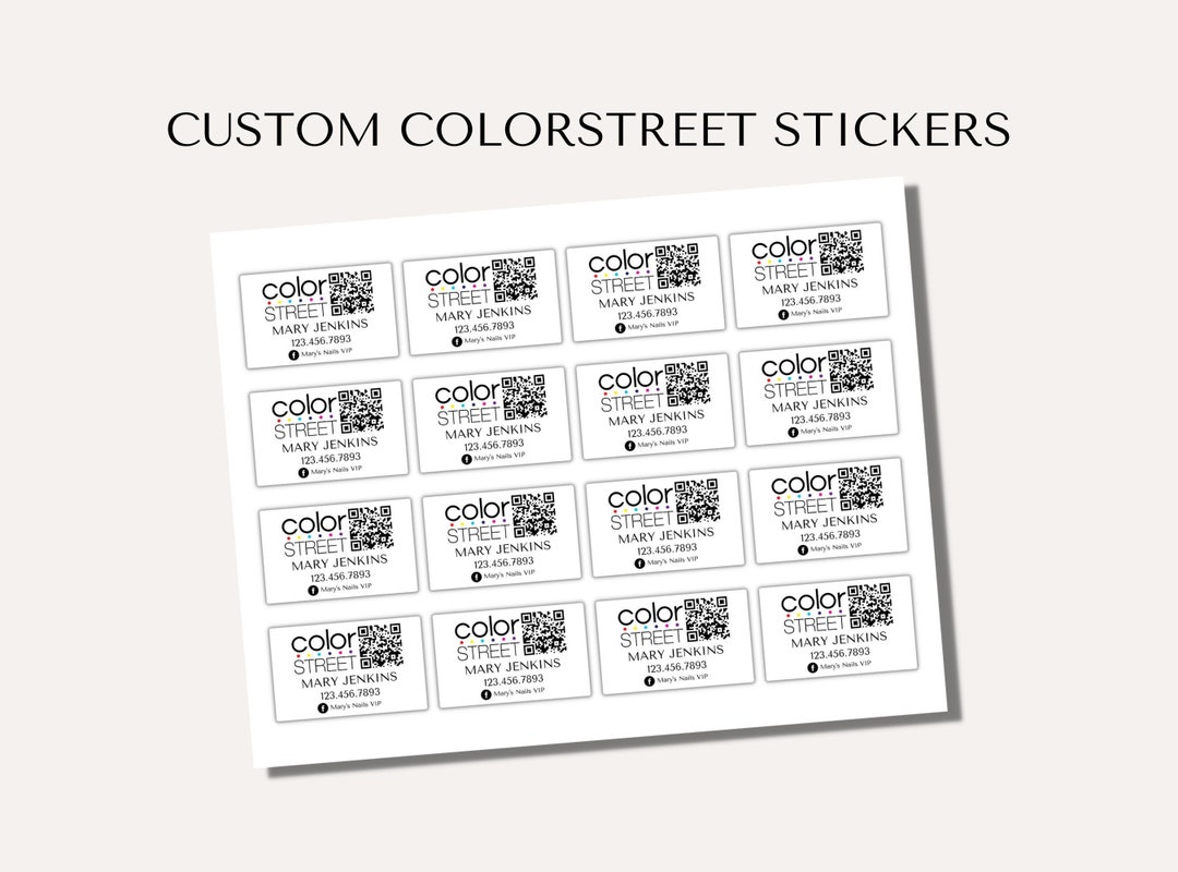 Custom Qr Code Sticker, Colorstreet Personalized Labels, Scan Me to ...