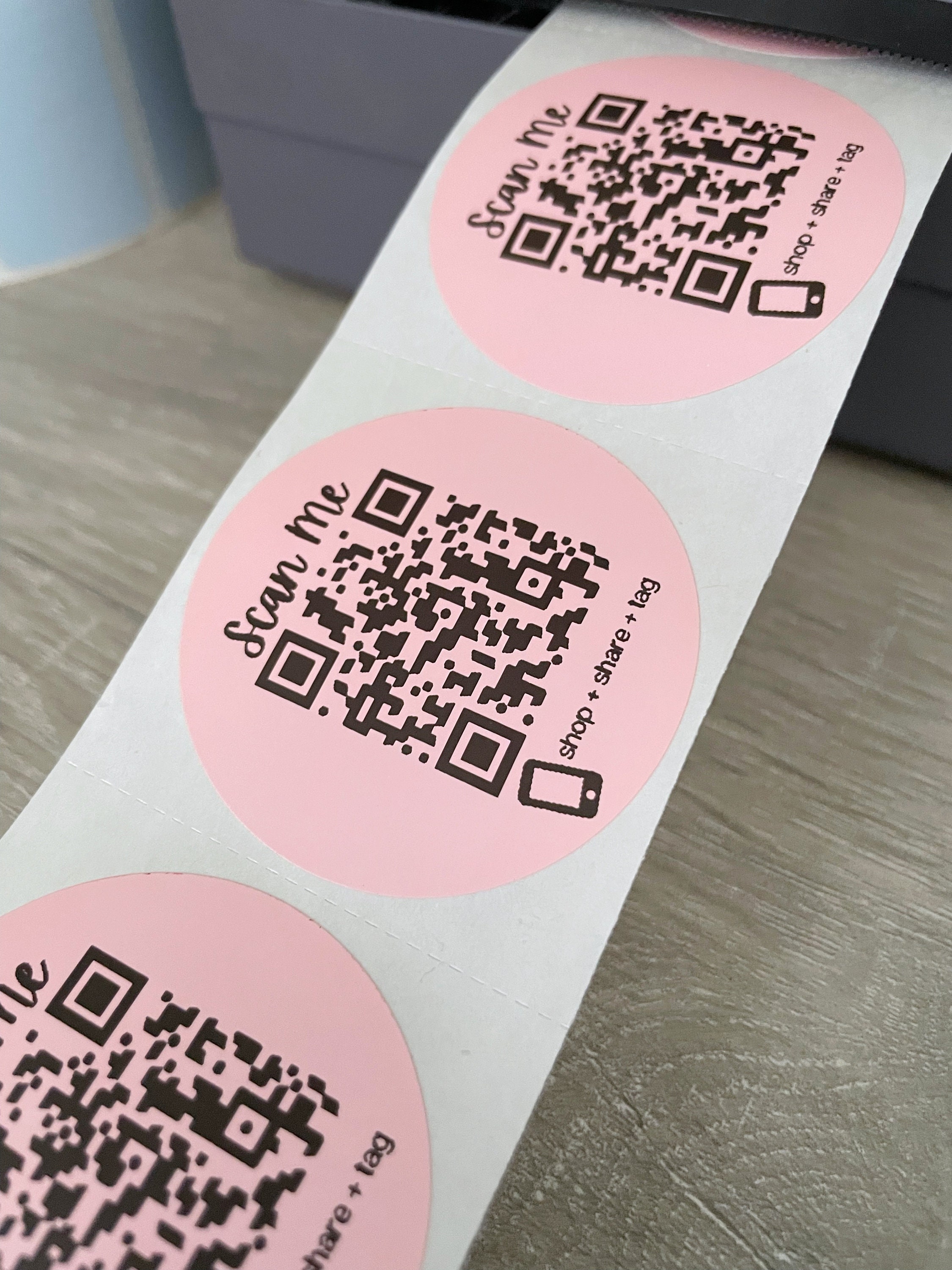 QR Code Stickers Custom QR Code Thermal Printer Label Instagram Social ...