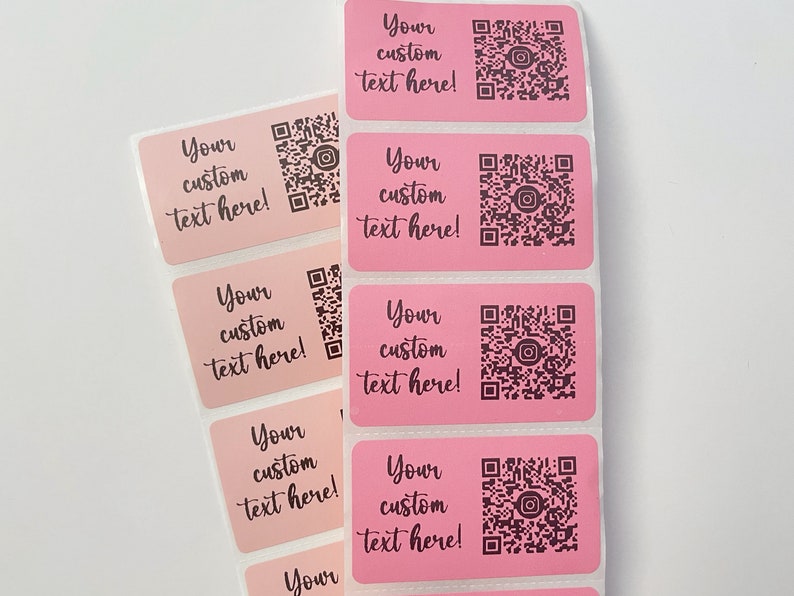 Custom QR Code Stickers Instagram Qr Code Labels Custom Text Facebook