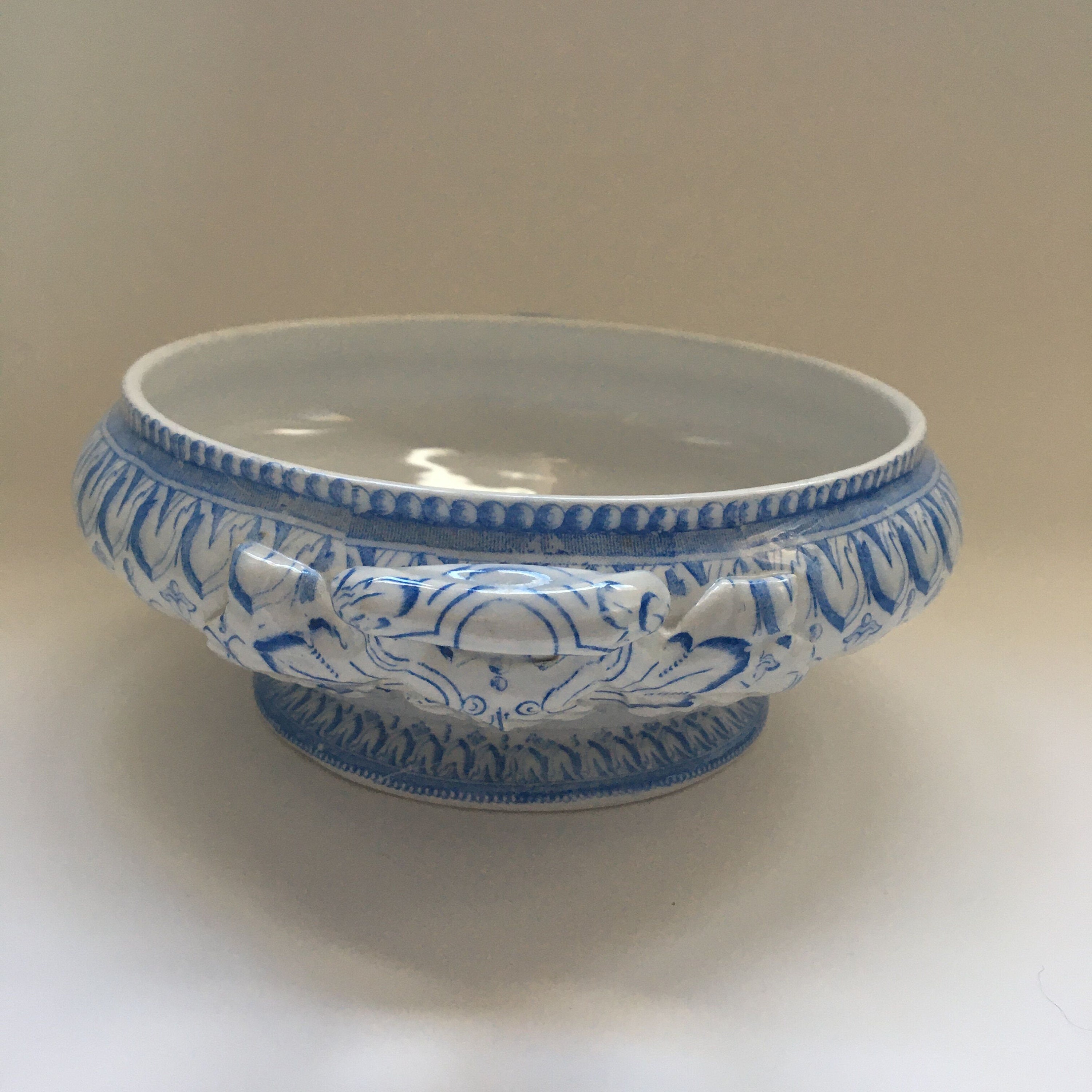 19ème Siècle Creil Et Montereau Léguemier (sans Couvercle) Flora