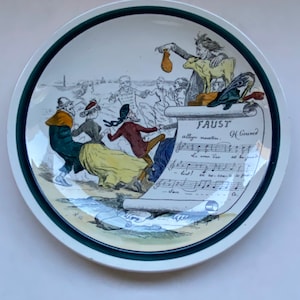 Assiette Creil et Montereau Opera " Faust Charles Gounod"