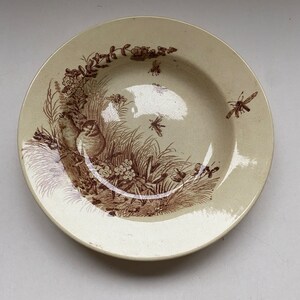 jules vieillard bordeaux 花鳥絵皿 C JULES VIEILLARD BORDEAUX プレート | Brocante Aile D