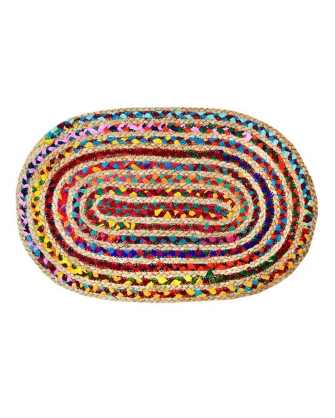 Jute Rugcotton Matbath Mathand Made 100 Jute Cottonfloor Rugspure