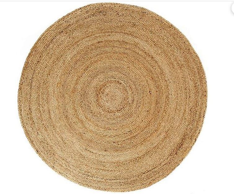 Rugsjute Circle Round Rugnatural Jute Rugbohemian Rugfair Etsy