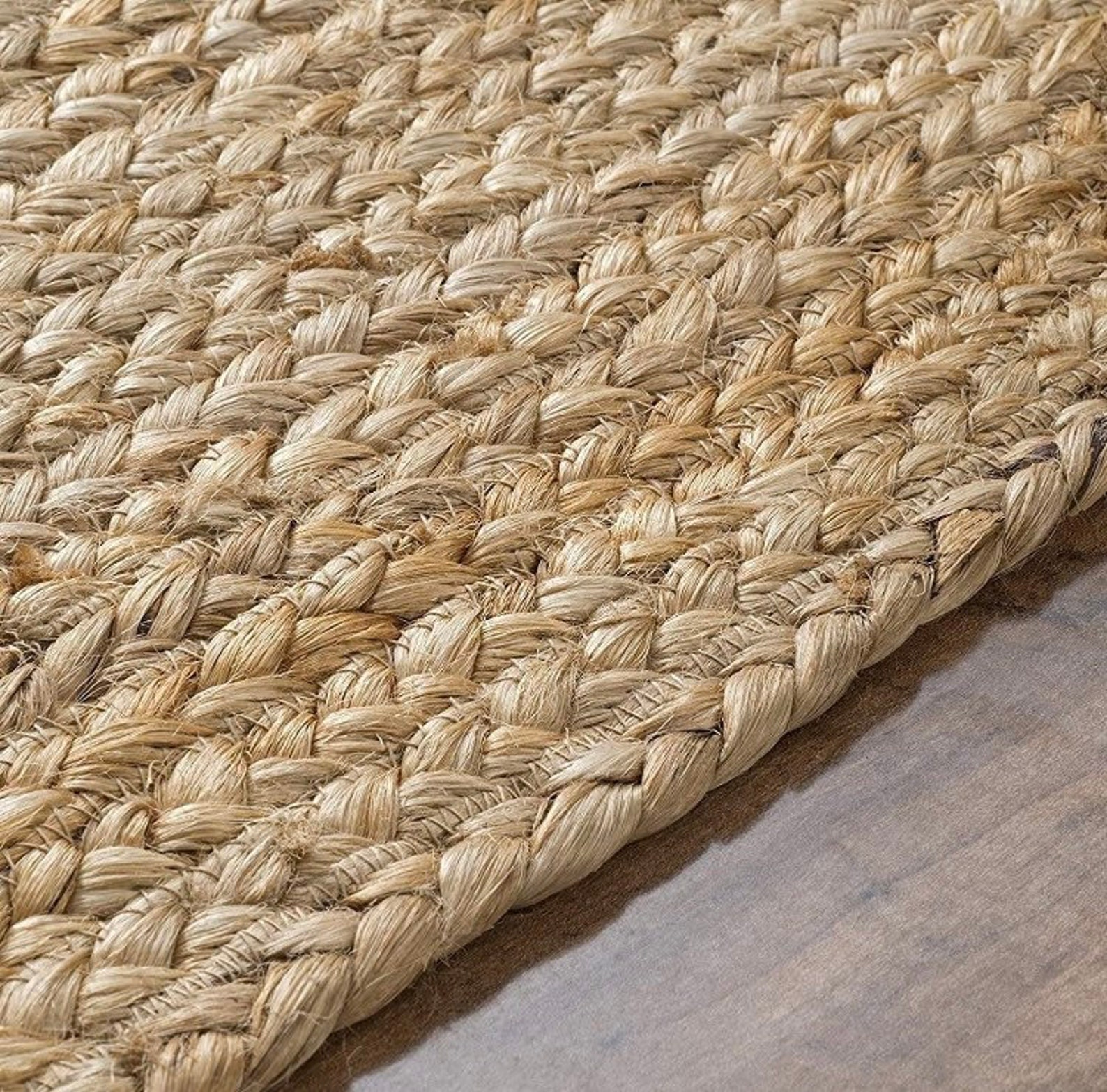 Rugs Natural Jute Rug Rectangle Hand Braided Area Rug Etsy UK