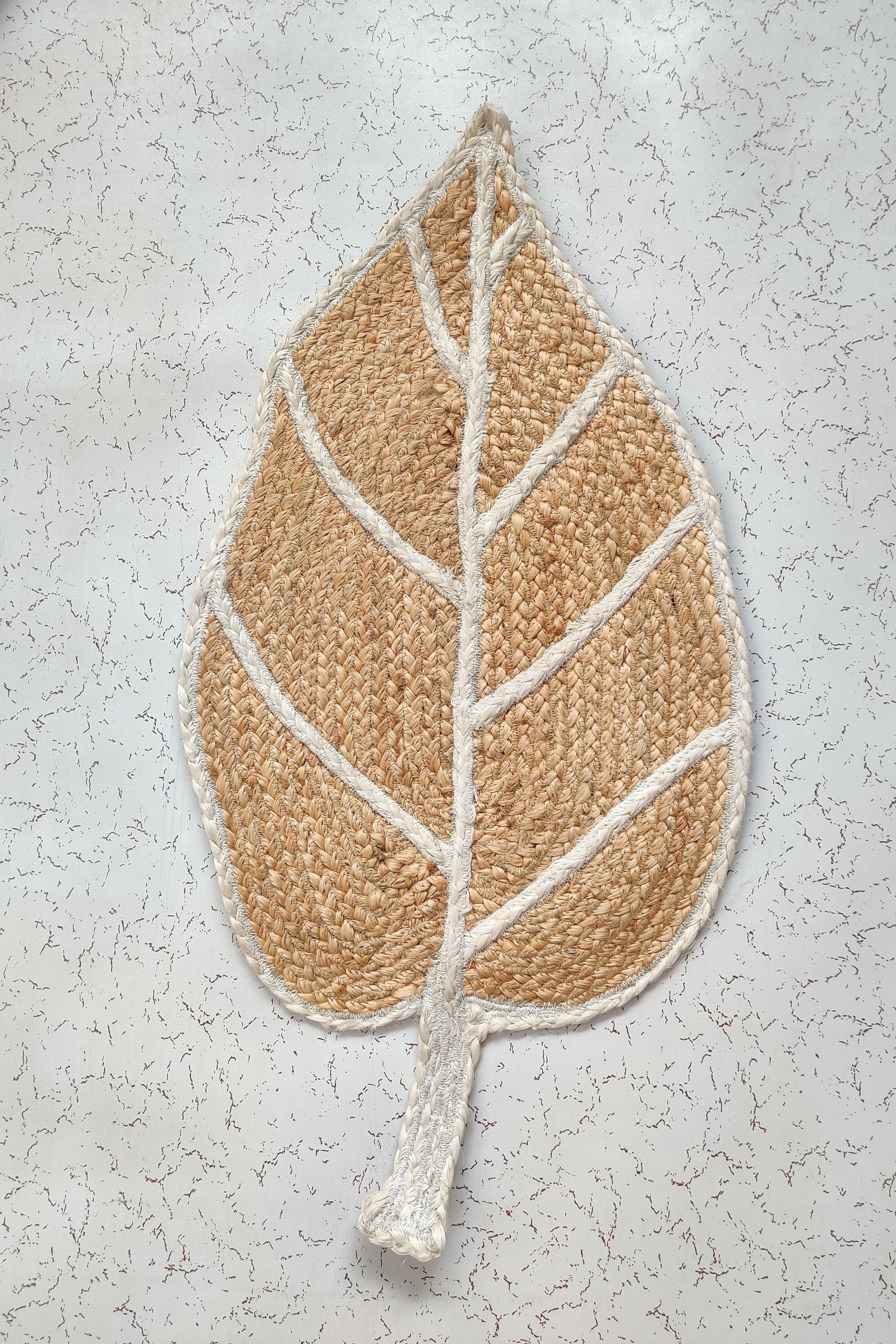 Leaf Floor Rugsjute Rugkitchen Rugentry Door Mat Rugjute Etsy