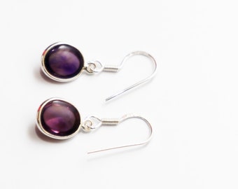 Amethyst Gemstone Earrings-Mothers day-gifts for Her-Amethyst Silver Earring-Gift for her-Girlfriend Gift--Wife Gift-Mom Gift-Friend Gift