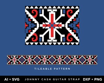 Johnny Cash Guitar Strap