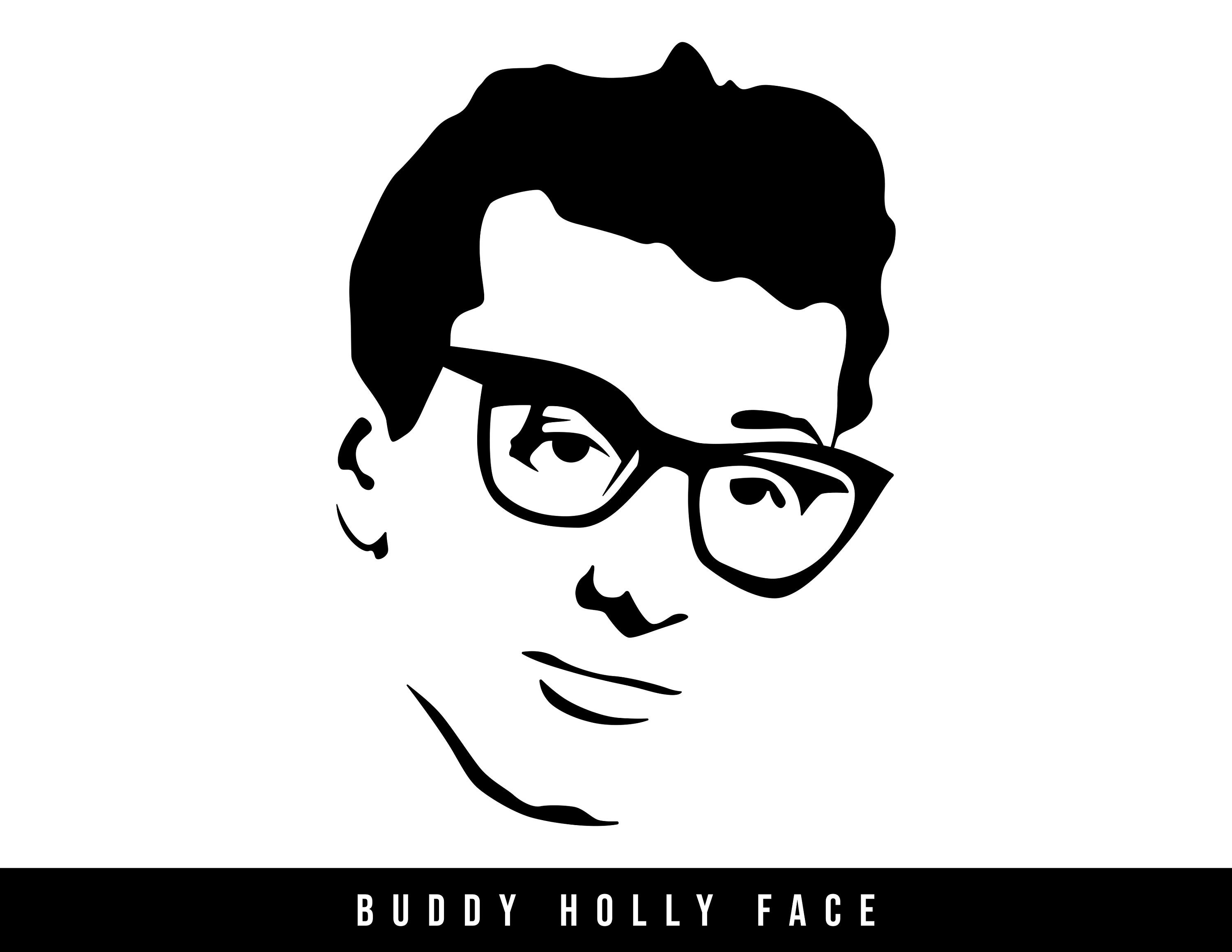 Buddy Holly Face, image size:3000x2318