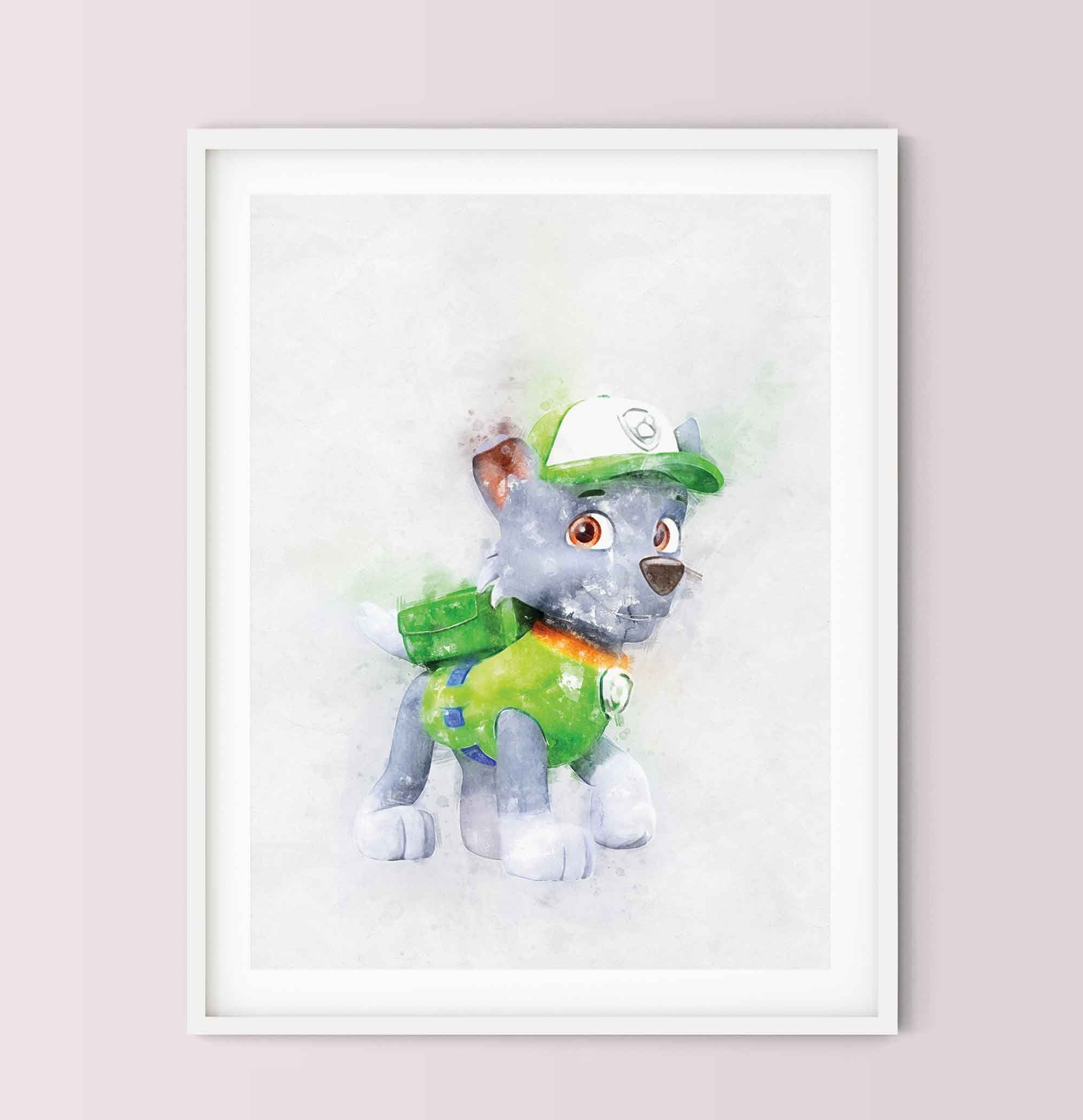Paw Patrol Print Nursery Wall Art Digital Download Birthday Etsy