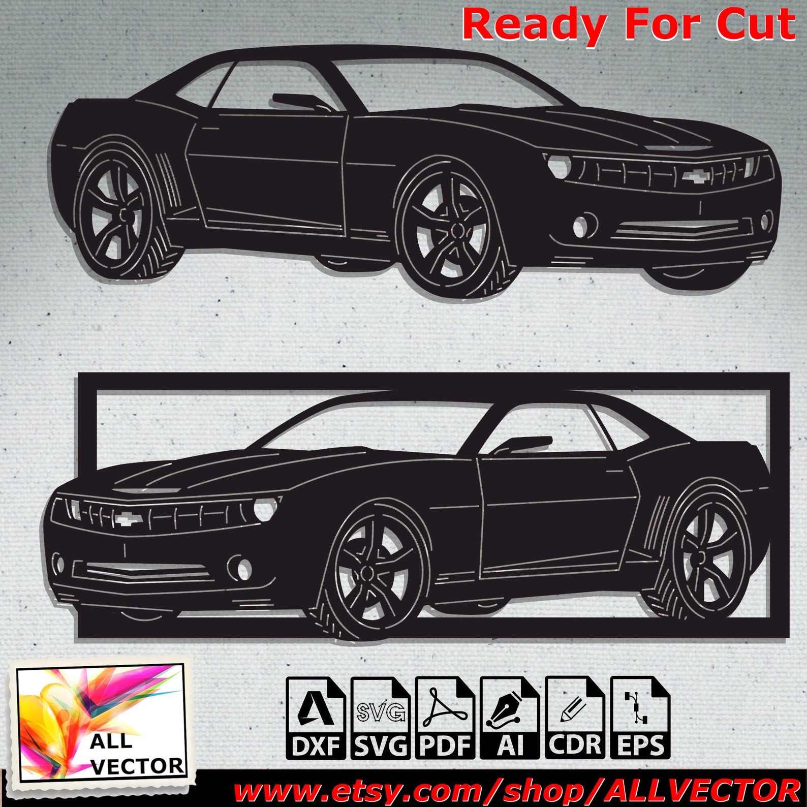 Decorative Wall Metal Art Car Laser Cut Svg Dxf Plan CNC Etsy