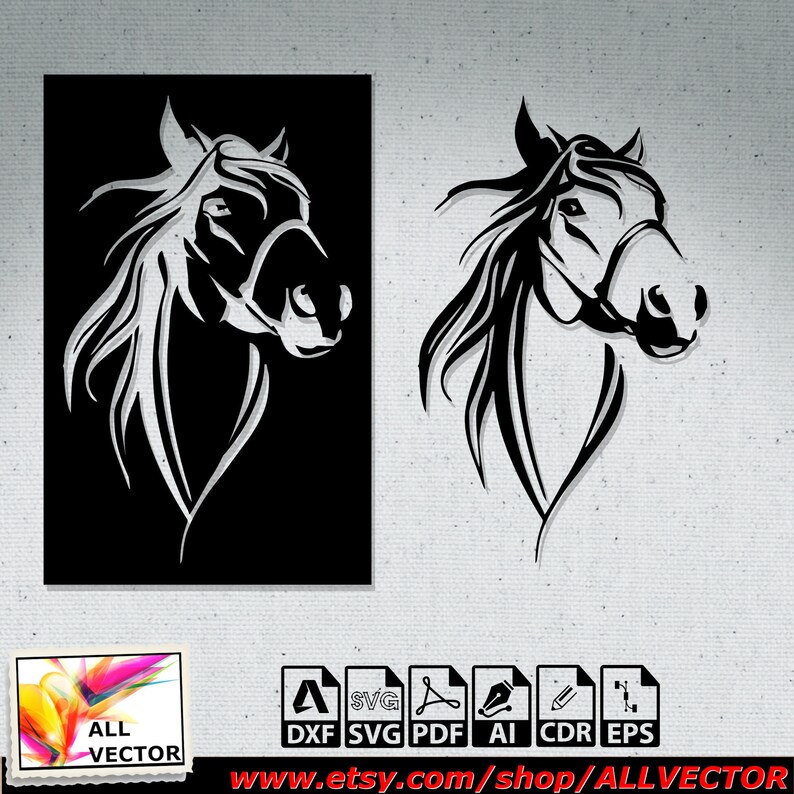 Horse Wall Art Laser Cut Svg Dxf Engraving Cnc Cutting Router | Etsy