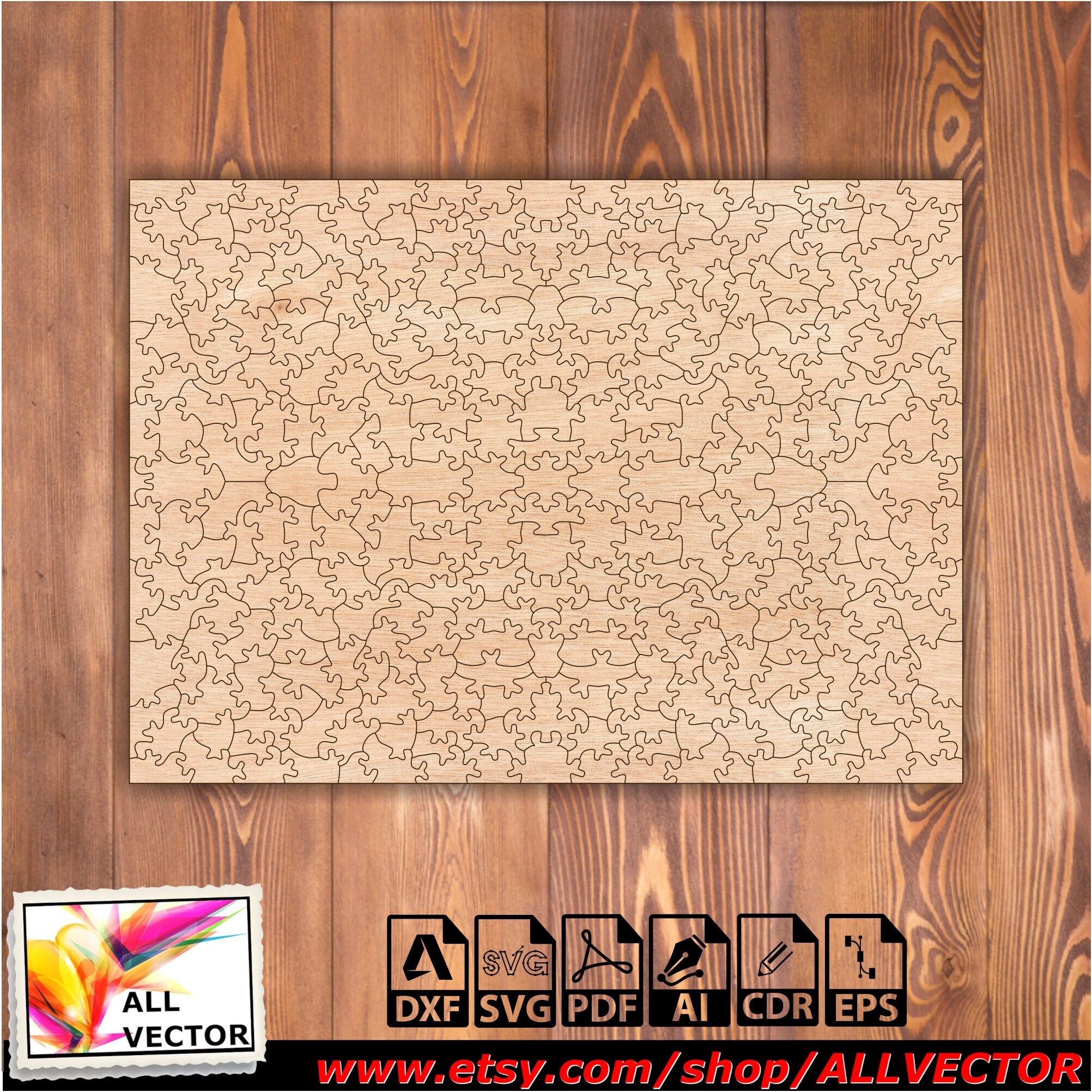 Victorian Irregular Wooden Puzzle Jigsaw Template 277pcs Toy Etsy