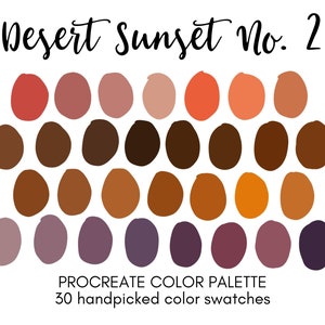 Desert Sunset Procreate Color Palette | Color Swatches | iPad Procreate Illustration Tools | Procreate Color Swatch Digital Download | Brand