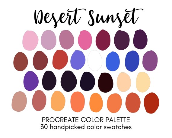 Desert Sunset Procreate Color Palette Color Swatches Ipad | Etsy UK