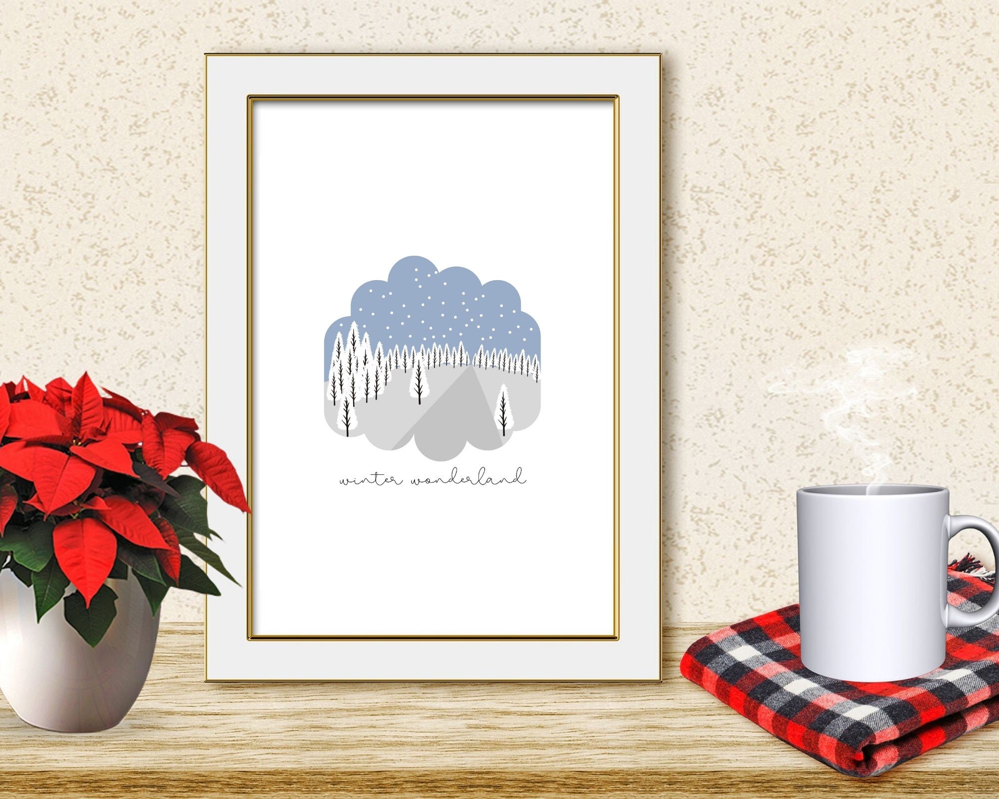 Winter Wonderland Decoration Printable Winter Art Holiday - Etsy