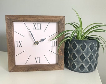Mini horloge mantel (rose clair)