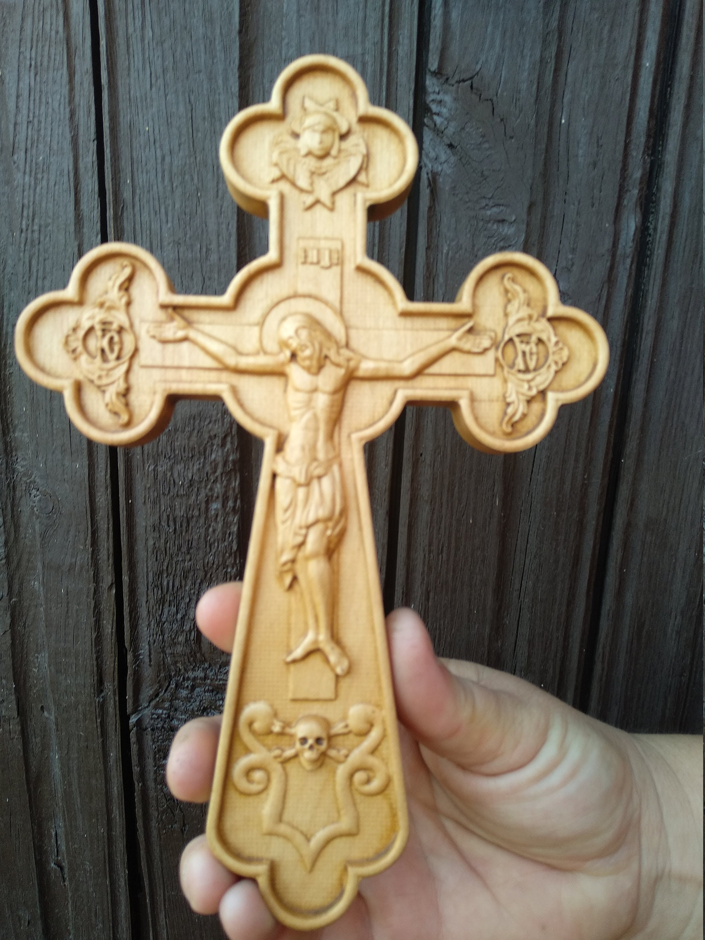 彫刻された木製の壁掛け十字架。イエス・キリスト。十字架像。 - Etsy 日本