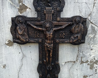 Wooden Crucifix, Jesus Christ, carved wooden cross, wooden cross, Catholic cross