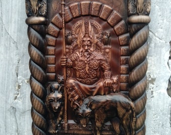 Odin Holzschnitzerei: Wikingergott Gott