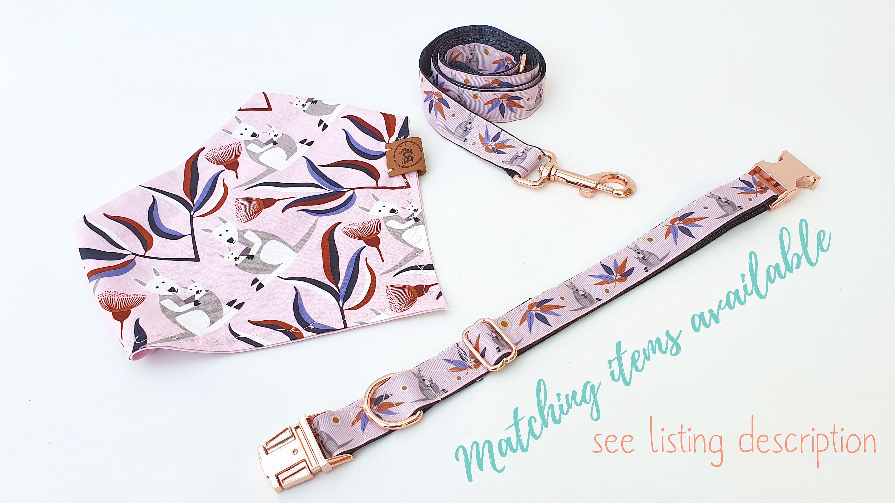 Pink Kangaroo Dog Bandana Australian Dog Bandana Etsy