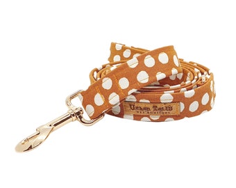 Mustard Polka Dot Dog Leash