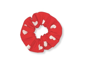 Red Love Heart Scrunchie - match your dog