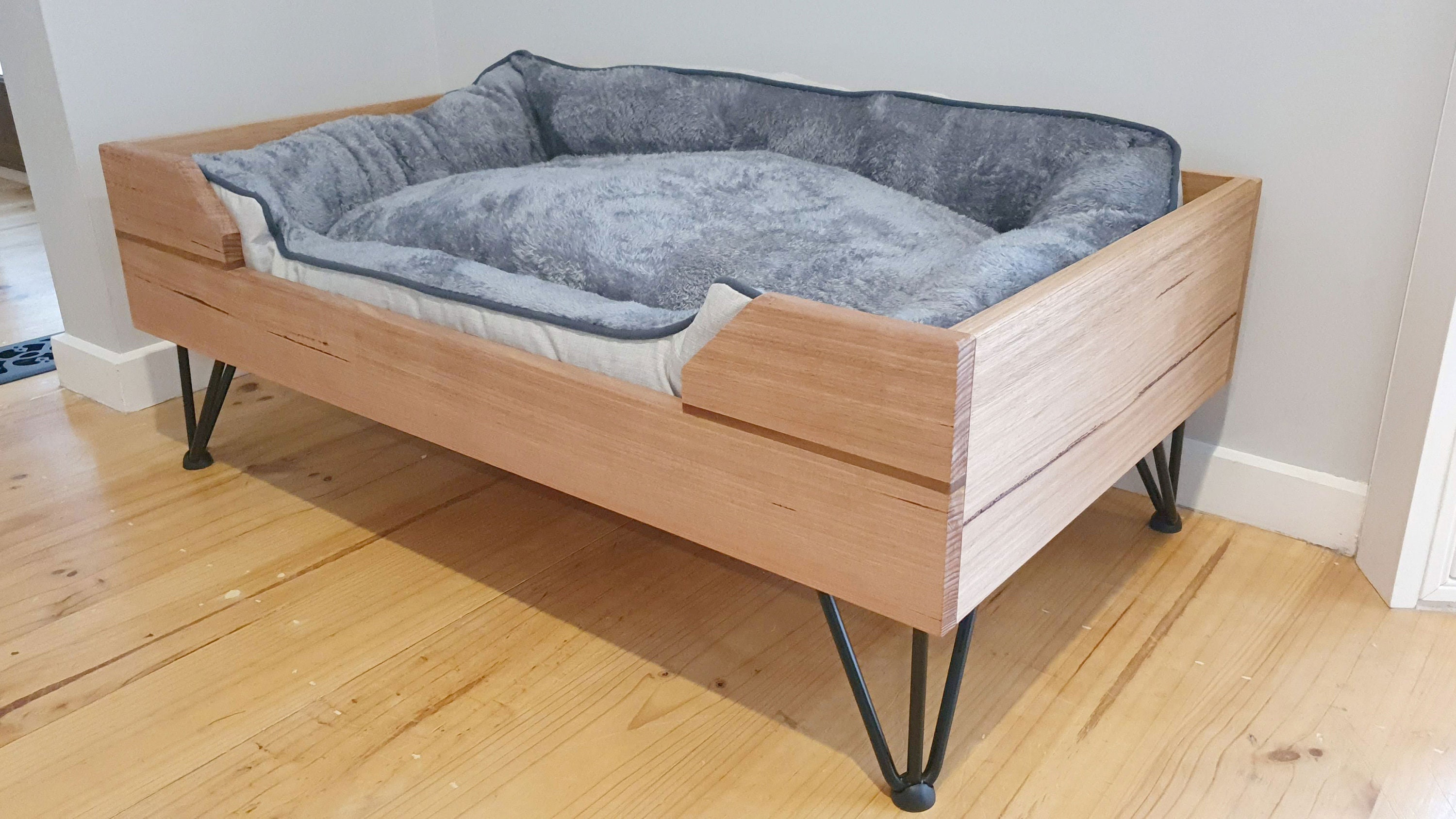 Timber Dog Bed With Hairpin Legs Etsy Australia