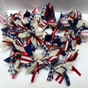 4th of July garland for Memorial Day-Labor Day-Independence-birthdays-weddings-photo backdrops-farmhouse decor-market booths-backyard bbq