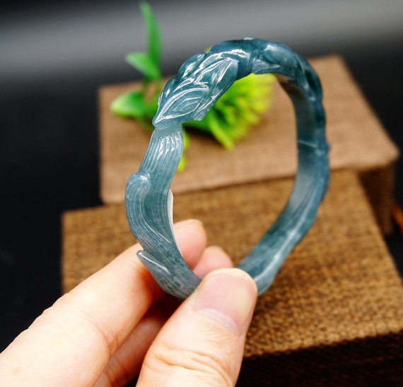 天然ジェダイト ひすい 翡翠 バングル ブレスレット Jade Bangle Amazon | [ゆの美] 翡翠 バングル 天然石 くり抜き ブレスレット