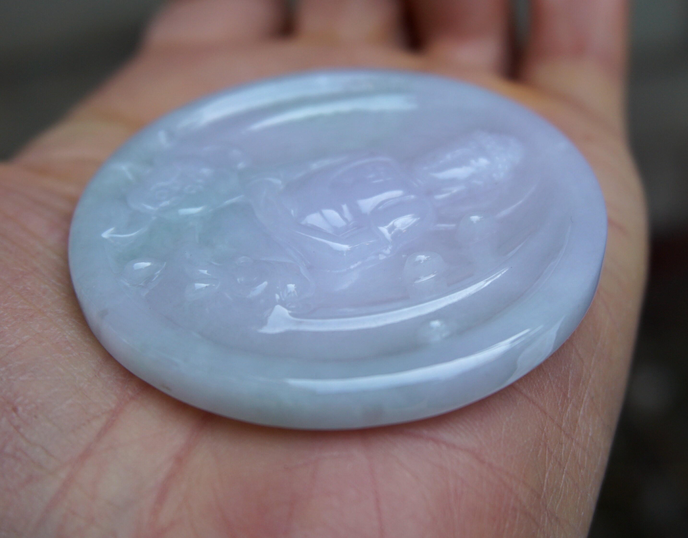 Lavender Jadeite Jade Pendant Certified 100 Natural Untreated Etsy