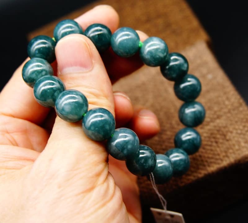 12MM Certified Natural Untreated Grade A Deep Teal Blue Snowflake