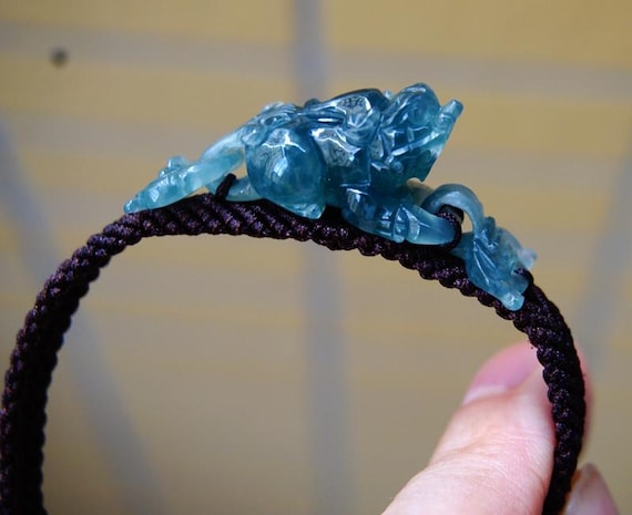 Certified Natural Grade A Blue Water Jadeite Icy Translucent Green