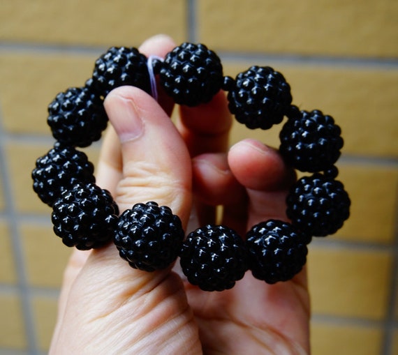 Certified 100% Natural Untreated Grade A Black Jadeite Jade Fei Cui 翡翠  Carved Bead Juglans Bracelet Gemstone jewelry 天然翡翠墨翠核桃手链