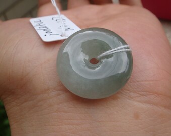 21 mm 半透明アイシーライトグリーングレード A 天然ジェダイト彫刻