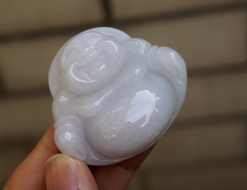 adeite Jade Pendant 100/% Natural Untreated Grade A Type Jadeite Handmade Carved Buddha Burma Gemstone w Cerificate 4674